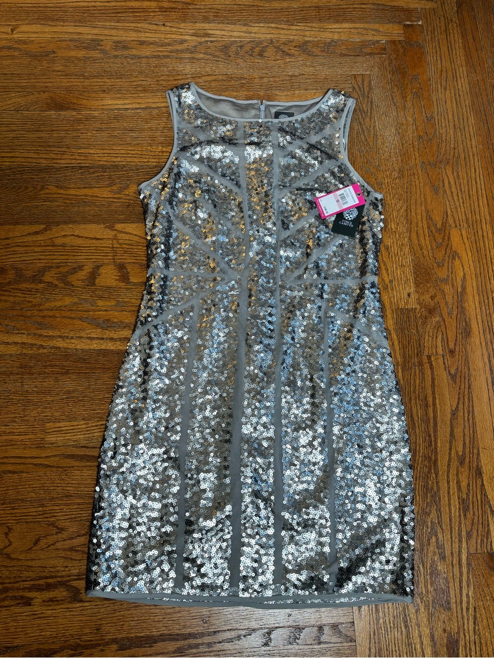 Vince Camuto Silver Sequin Cocktail Dress - NWT